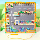 🚗Magnetic Alphabet Maze – A Fun Way to Learn Letters and Park Cars! - ThiGui